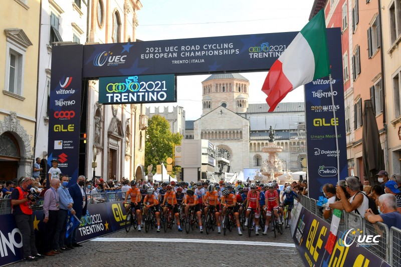2021 UEC Road European Championships - Trento - Under 23 Women's Road Race Trento - Trento 80,8 km - 10/09/2021 - Scenery - Start - photo Dario Belingheri/BettiniPhoto©2021